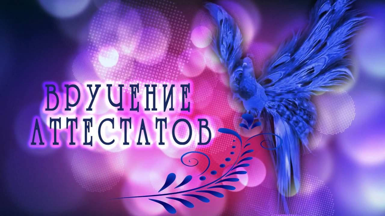ФУТАЖ "ВРУЧЕНИЕ АТТЕСТАТОВ" в стиле "Синяя птица"