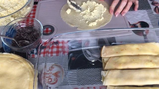 Рецепт сливочных и нежных блинчиков/Рецепт налисников с творогом и маком/pancake recipe смотреть онлайн