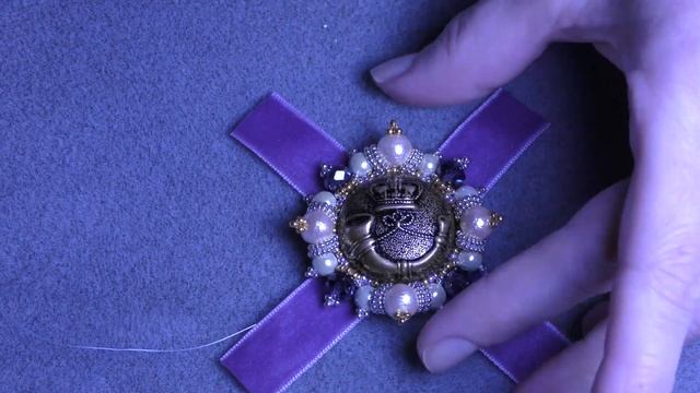 Tutorial: Button Brooch. Пуговица Брошь Орден. Part 2 смотреть онлайн