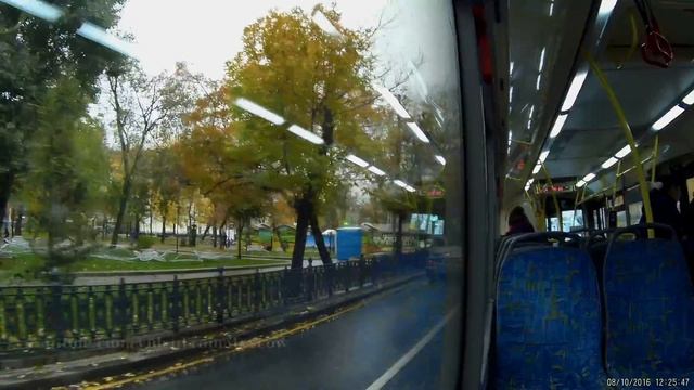 Автобус "А" от Комсомольской до Лужников по магистральному маршруту в день пуска // 8 октября 2016 смотреть онлайн