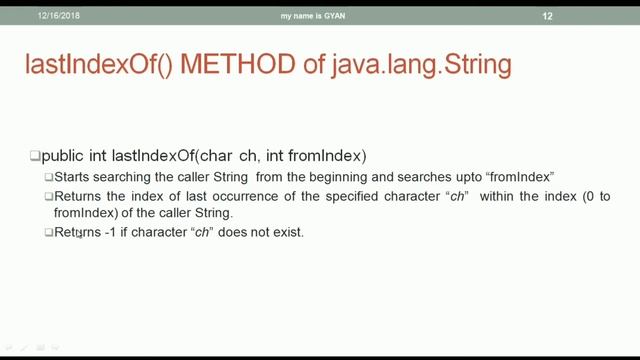 String API in Java | #20 | Various indexOf() and lastIndexOf() Methods of the String Class in Java смотреть онлайн