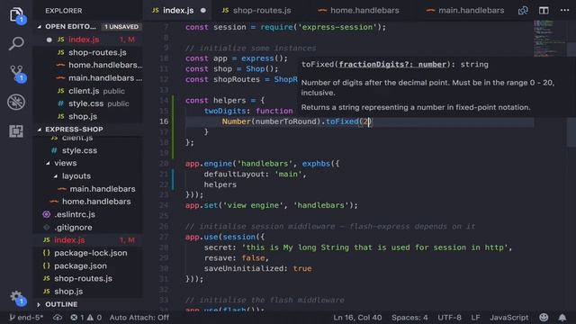 ExpressJS with HandlebarsJS helpers смотреть онлайн