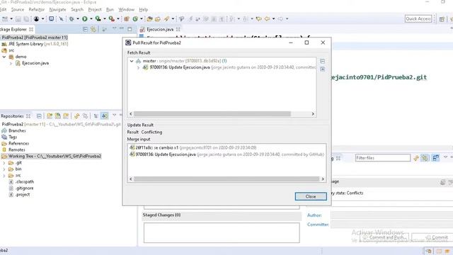 16 Manejo de Eclipse, Git y GitHub (Parte V) : conflictos смотреть онлайн