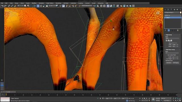Rigging Dino-Bird (Main Body) - 3ds Max CAT Rigging Tutorial смотреть онлайн