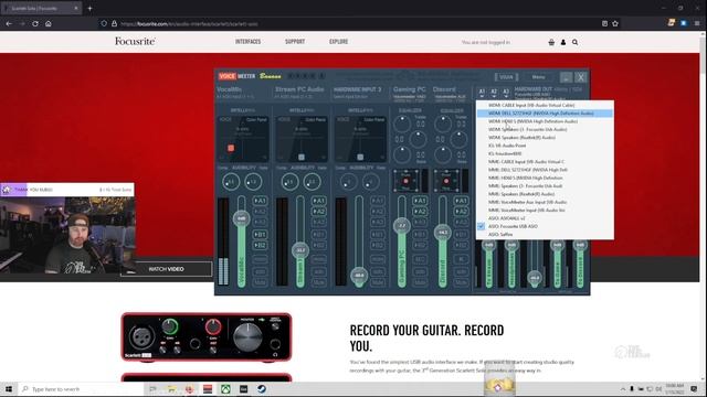 How to Split Scarlett Solo Interface Inputs in VoiceMeeter смотреть онлайн