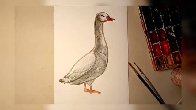 Как нарисовать Гуся ребенку. Рисуем просто, поэтапно смотреть онлайн