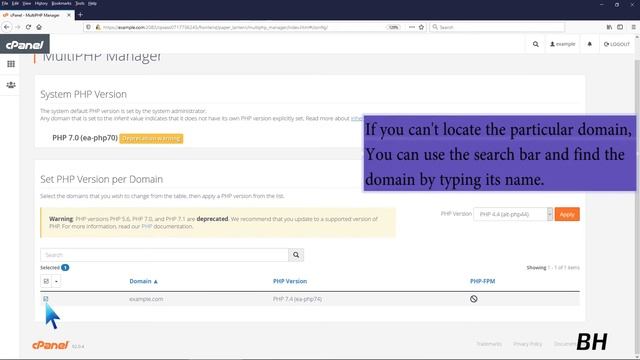 How to Reset the PHP Version to the Default Version, Using cPanel with Banter Hosting смотреть онлайн