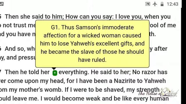 The Book of Yahweh Judges Chapter 16 text w/audio from the House of Yahweh смотреть онлайн