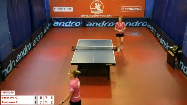 18 Ольга Баранова Елена Абаимова 3:2 за 1-2 место смотреть онлайн