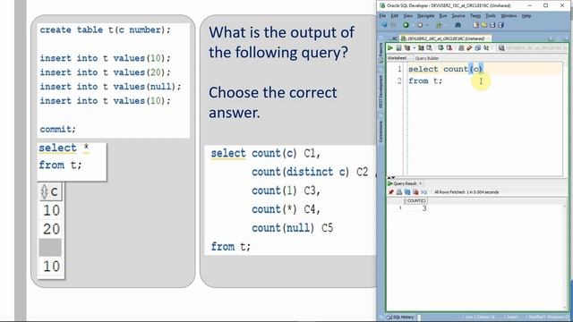 Oracle online certification exam questions and answers | Question 1 | Question on Group function смотреть онлайн