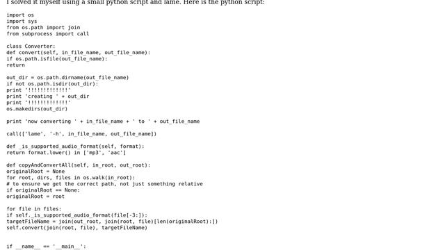 Convert all music files in a folder to a specific format, preserving folder hierarchy, in OS X? смотреть онлайн