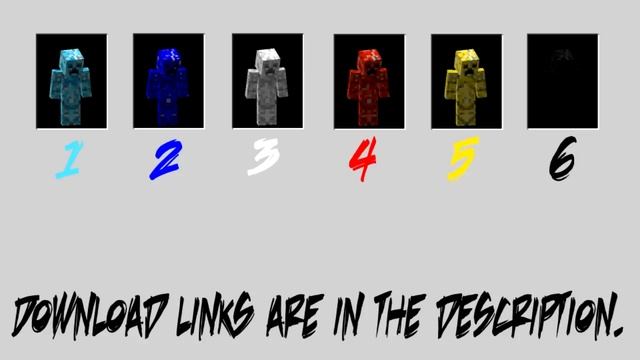 Minecraft Skins: Ore-Colored Creepers [Diamond, Lapis, Iron, Redstone, Gold, Coal]
