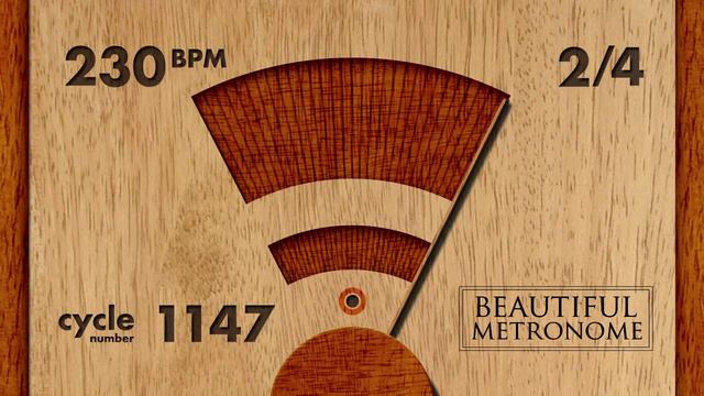 230 BPM 2/4 Wood Metronome HD смотреть онлайн