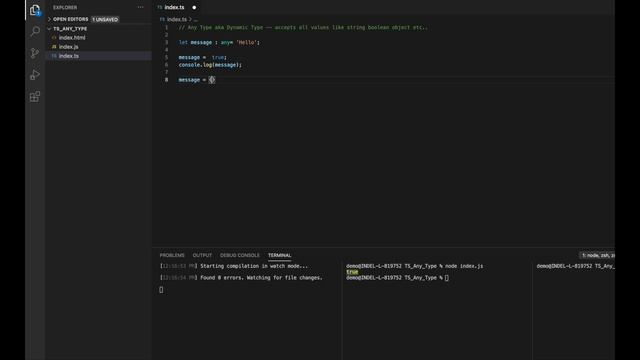 TypeScript #7: Any type in TypeScript смотреть онлайн