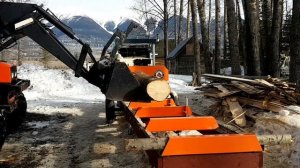 Пилорама ленточная, мобильная, бензиновый мотор, подробный обзор