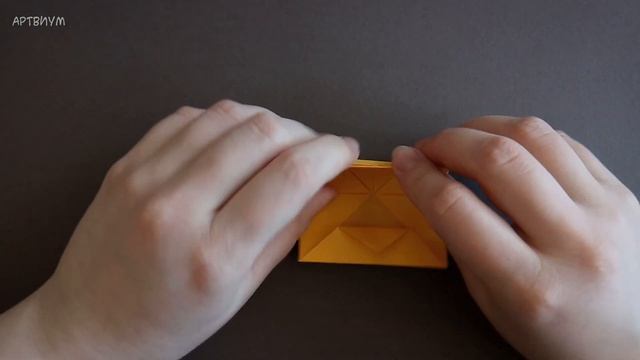 Коробка цветочек оригами • Как сделать цветок коробочку из бумаги без клея • Origami Flower Box смотреть онлайн