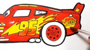 How-to-draw LIGHTNING McQUEEN with Movable Wheels . Drawing and Coloring Pages | Tim Tim TV