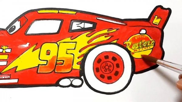 How-to-draw LIGHTNING McQUEEN with Movable Wheels . Drawing and Coloring Pages | Tim Tim TV