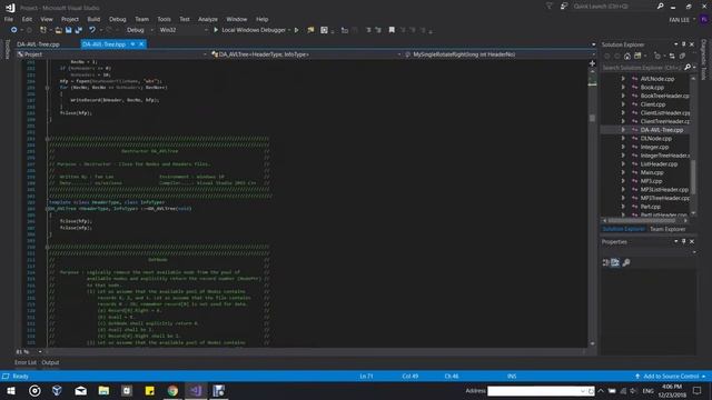AVL Tree - C++ & Visual Studio смотреть онлайн