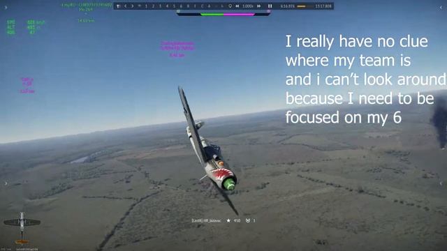 DEFENSIVE FLYING IN FW190-D13 AGAINST 2 PLANES-WAR THUNDER смотреть онлайн