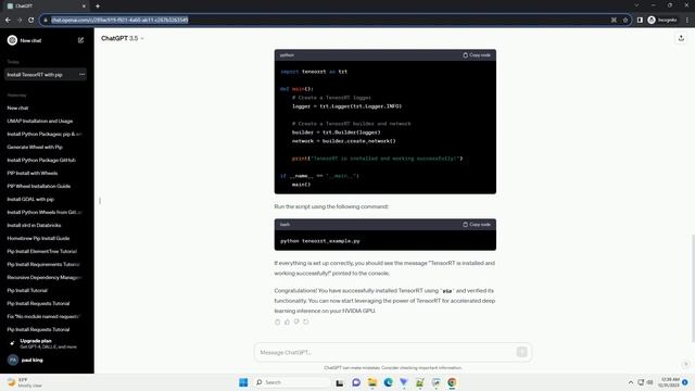pip install tensorrt смотреть онлайн