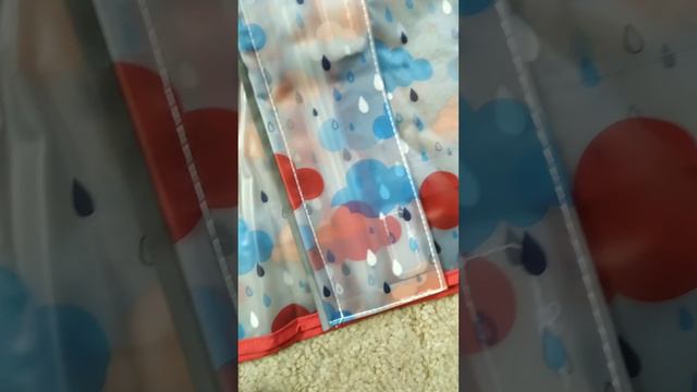 Прозрачный красный дождевик Лупилу на девочку