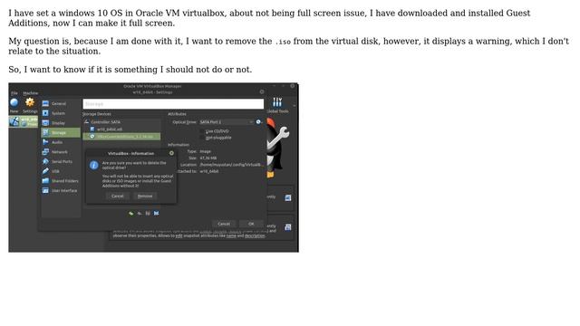 VM virtualbox - shouldn't I remove VBoxGuestAdditions.iso? смотреть онлайн