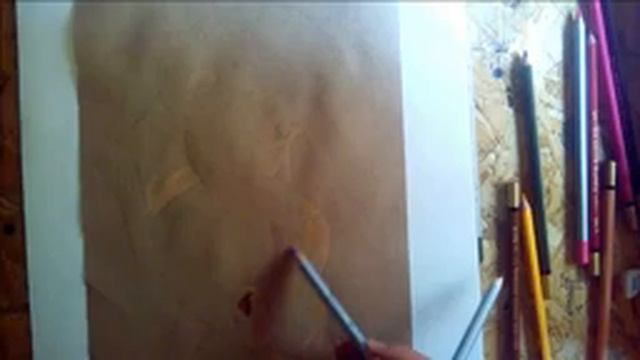 Портрет акварельными карандашами "Бабушка с внучкой"/ Speed Drawing смотреть онлайн