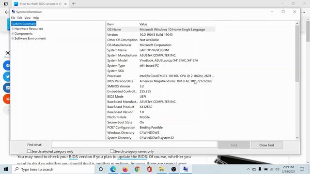 How to check BIOS version in Windows 10 смотреть онлайн