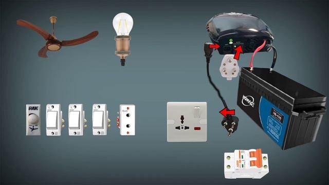 Ups connection diagram || ups connection смотреть онлайн