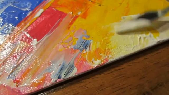 Очень быстро рисуем абстрактную картину. Релаксация #акрил #рисуем #acrylicpainting #VitalyRogovtso