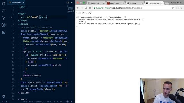 Use React with an index.html and script tags смотреть онлайн