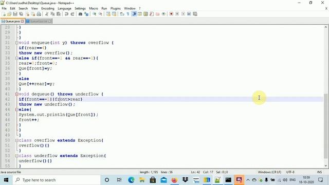 #84 - using throw and throws in Queue implementation смотреть онлайн