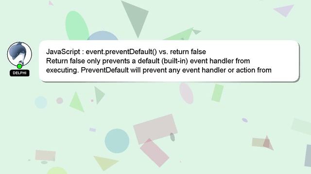 JavaScript : event.preventDefault() vs. return false смотреть онлайн
