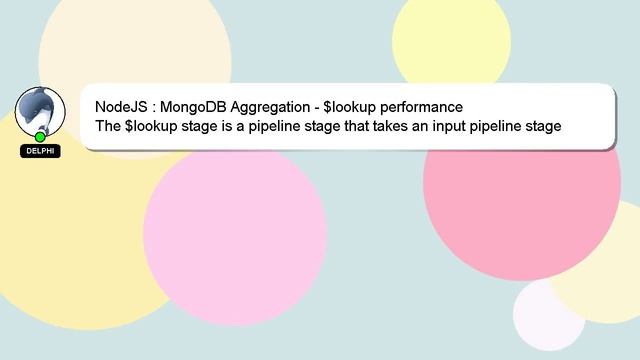 NodeJS : MongoDB Aggregation - $lookup performance смотреть онлайн