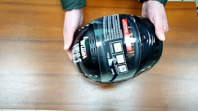 Шлем интеграл MD-A105 (с бородой) черный с белым Virtue смотреть онлайн