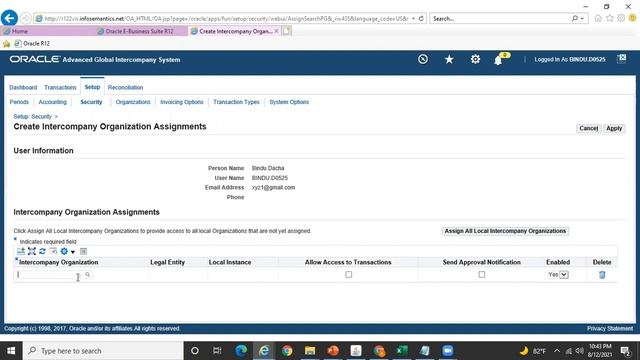 Oracle EBS:- How to assign Intercompany Orgs to users смотреть онлайн