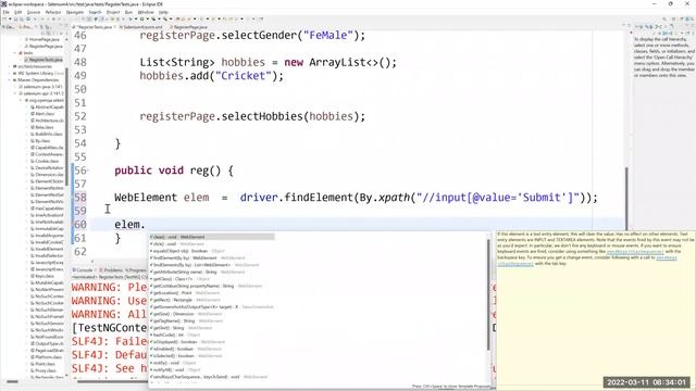 Selenium WebDriver - NoSuchElementException. смотреть онлайн