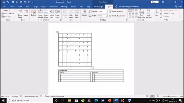Make Your Own Crossword Puzzle in Microsoft Word смотреть онлайн