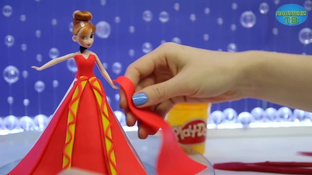 Куклы Холодное сердце Платье из пластилина Плей До для Анны на Чайную церемонию смотреть онлайн
