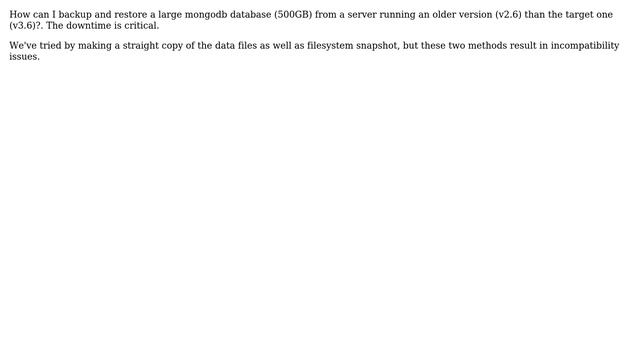 Databases: Migrate data from an older version of mongodb смотреть онлайн