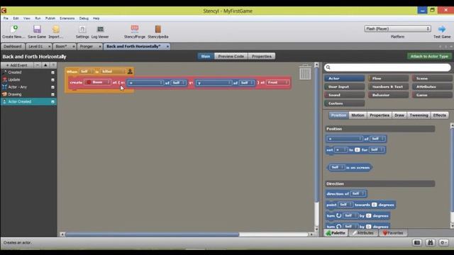 Stencyl 3 - Туториал - Эффекты #7
