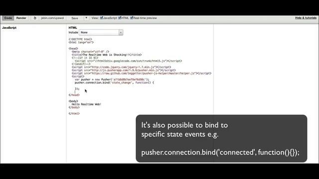 How to connect to Pusher from a Web application смотреть онлайн