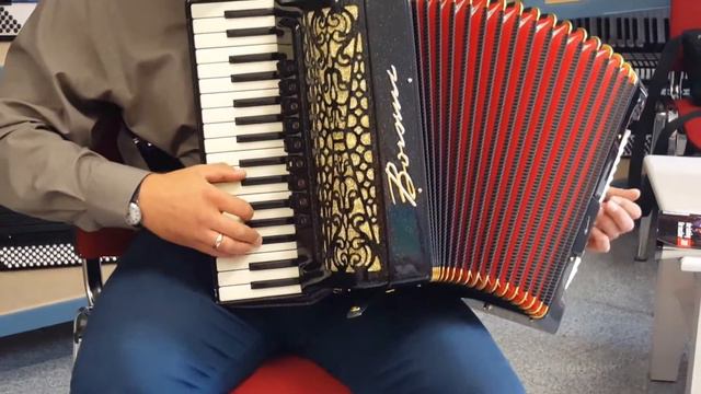 Akkordeon Klangprobe Borsini Vienna 374 schwarz/gold 34/96/9/2/IV/V Musette LMMM смотреть онлайн