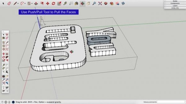 SketchUp Tutorial - Convert 2D Image to 3D Youtube Logo