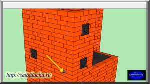 Отопительно варочная печь "Тюмень" из кирпича, на дровах, с плитой и водяным отоплением