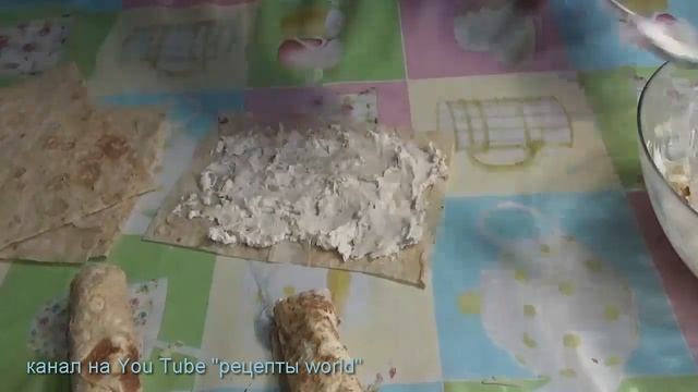 Трубочки из лаваша с сыром и творогом на сковороде. смотреть онлайн