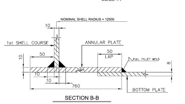 API 650, 620 Storage tank, bottom plate drawing study tutorial for beginners. смотреть онлайн