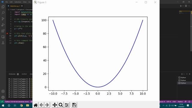Simple 2D plot in Python смотреть онлайн