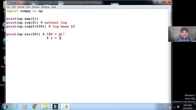 numpy for python (Lecture 5): Mathematical functions. (in Hindi) смотреть онлайн